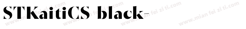 STKaitiCS black字体转换